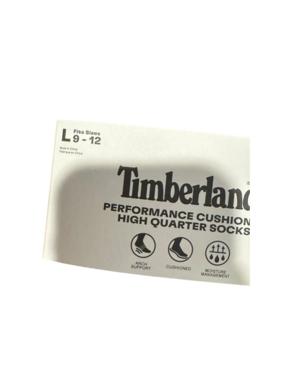 Men's Timberland Performance Cushioned Quarter Socks, Size L, 9-12 Beige/Blue